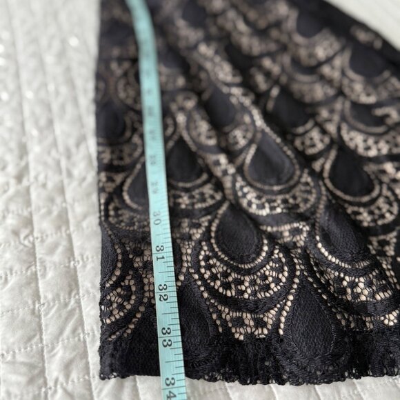 Papaya Womens Black Lace Dress Large Nylon Spandex Blend - Picture 9 of 9